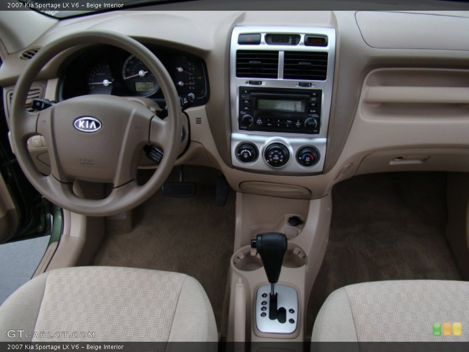 Beige Interior Dashboard for the 2007 Kia Sportage LX V6 #74417044