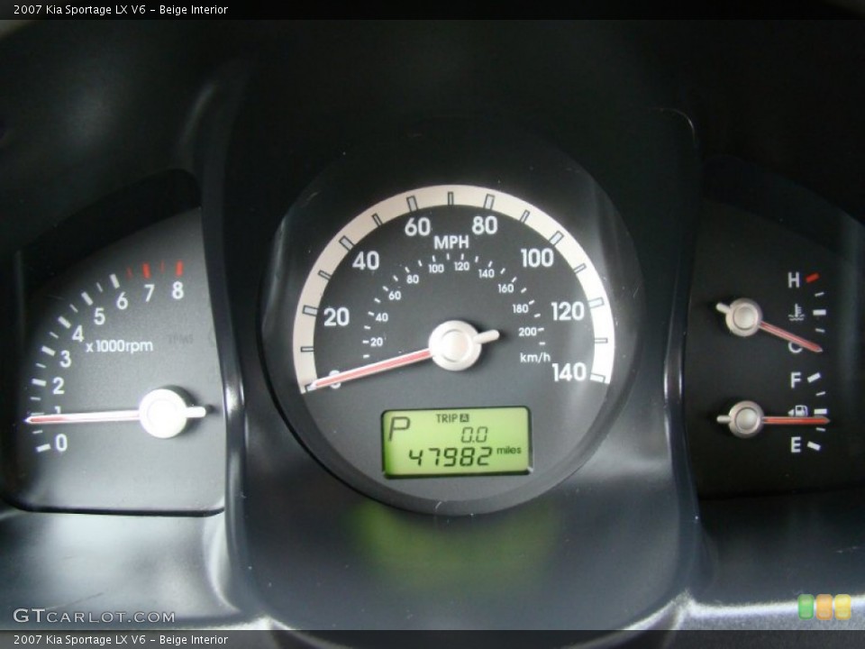 Beige Interior Gauges for the 2007 Kia Sportage LX V6 #74417139