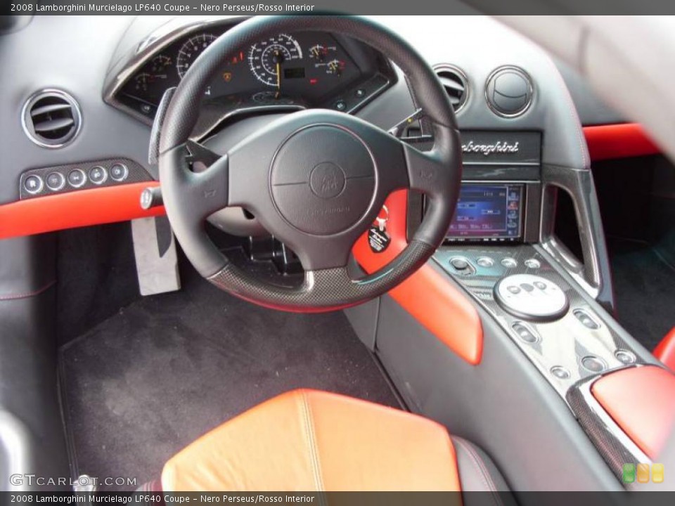 Nero Perseus/Rosso Interior Dashboard for the 2008 Lamborghini Murcielago LP640 Coupe #7441715