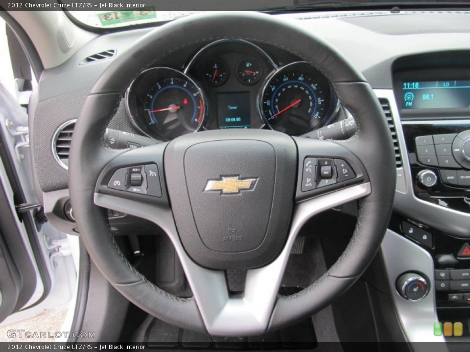 Jet Black Interior Steering Wheel for the 2012 Chevrolet Cruze LTZ/RS #74418758