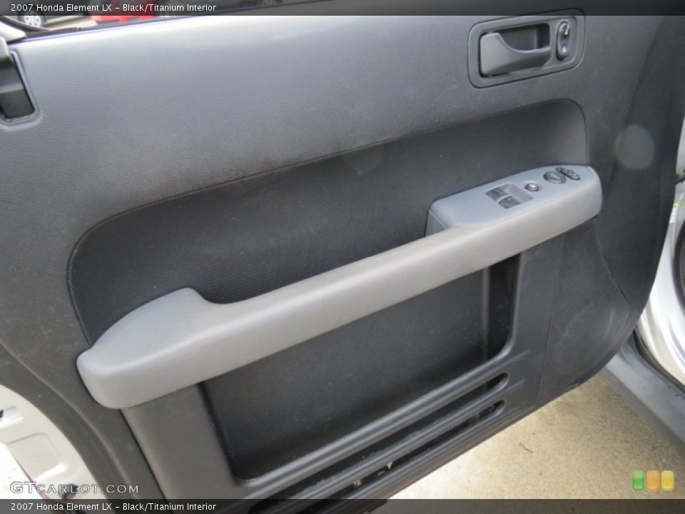 Black/Titanium Interior Door Panel for the 2007 Honda Element LX #74419566