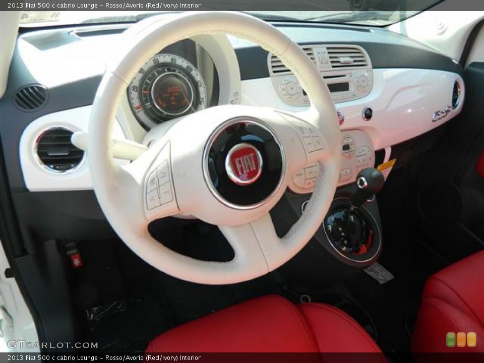 Rosso/Avorio (Red/Ivory) Interior Dashboard for the 2013 Fiat 500 c cabrio Lounge #74419794