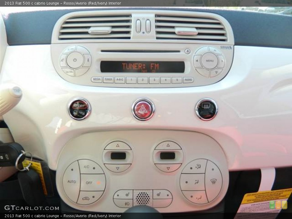 Rosso/Avorio (Red/Ivory) Interior Controls for the 2013 Fiat 500 c cabrio Lounge #74419824