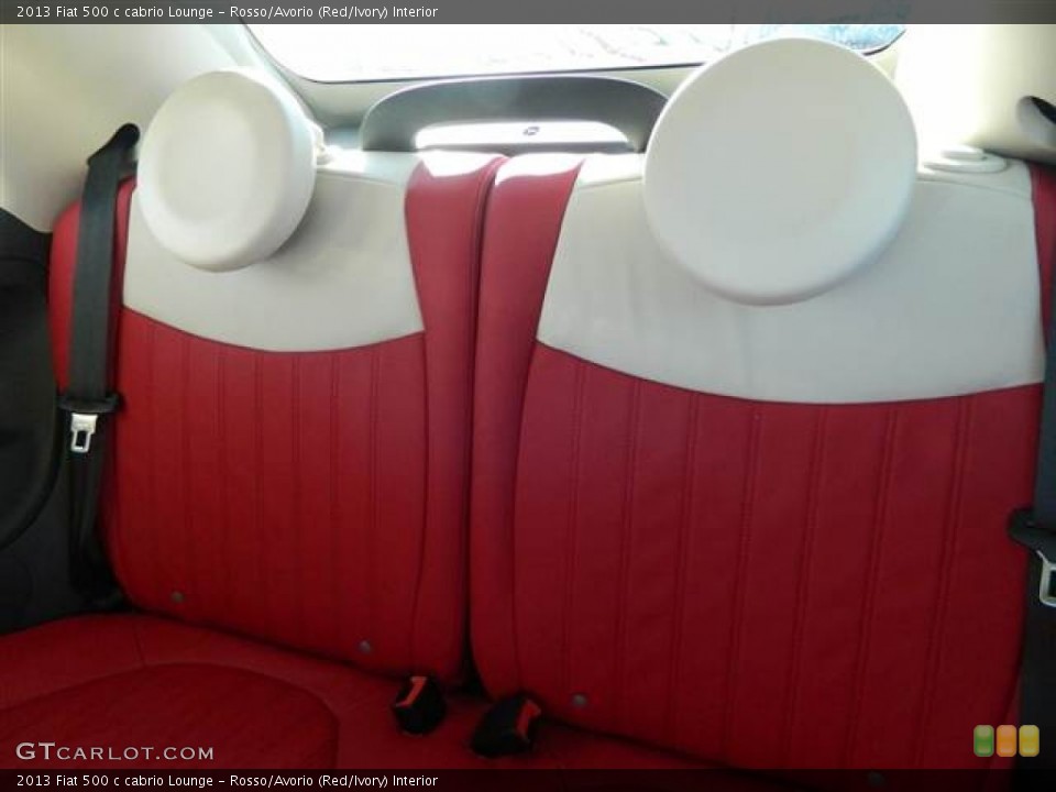 Rosso/Avorio (Red/Ivory) Interior Rear Seat for the 2013 Fiat 500 c cabrio Lounge #74419933