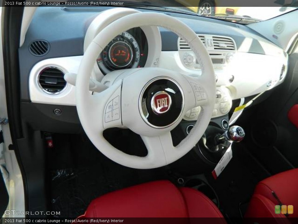 Rosso/Avorio (Red/Ivory) Interior Dashboard for the 2013 Fiat 500 c cabrio Lounge #74419951