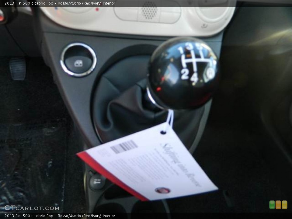 Rosso/Avorio (Red/Ivory) Interior Transmission for the 2013 Fiat 500 c cabrio Pop #74420251