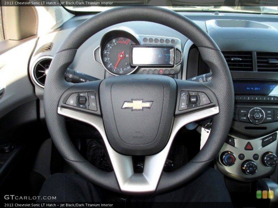 Jet Black/Dark Titanium Interior Steering Wheel for the 2013 Chevrolet Sonic LT Hatch #74422647