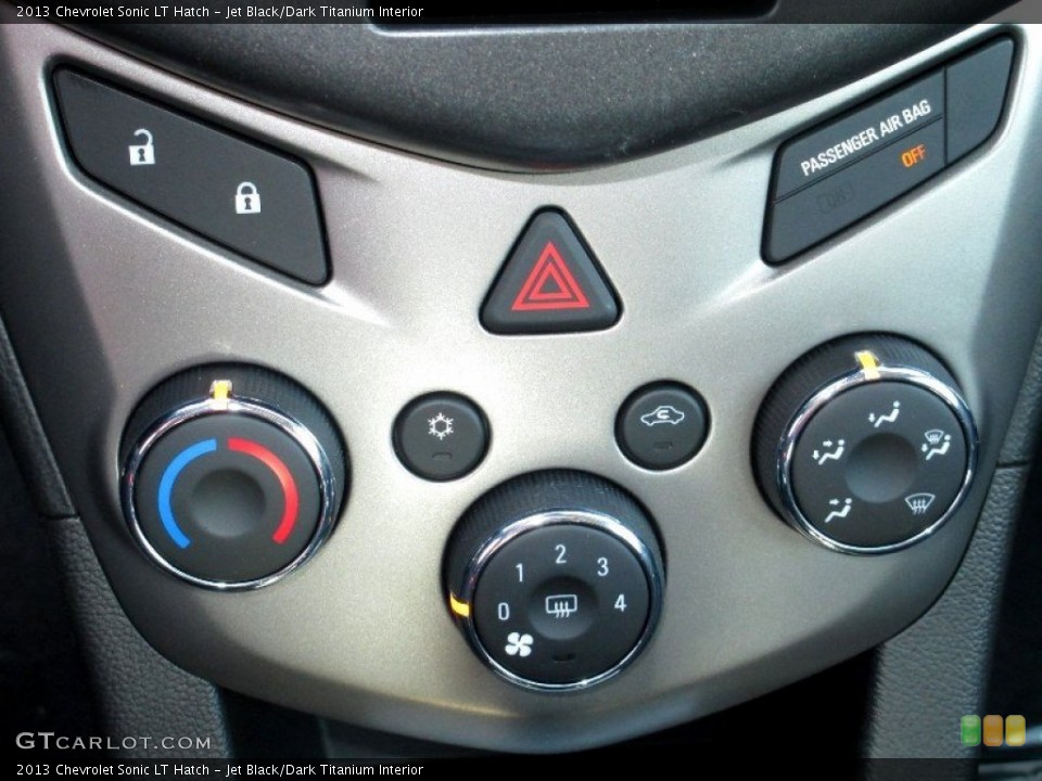 Jet Black/Dark Titanium Interior Controls for the 2013 Chevrolet Sonic LT Hatch #74422669