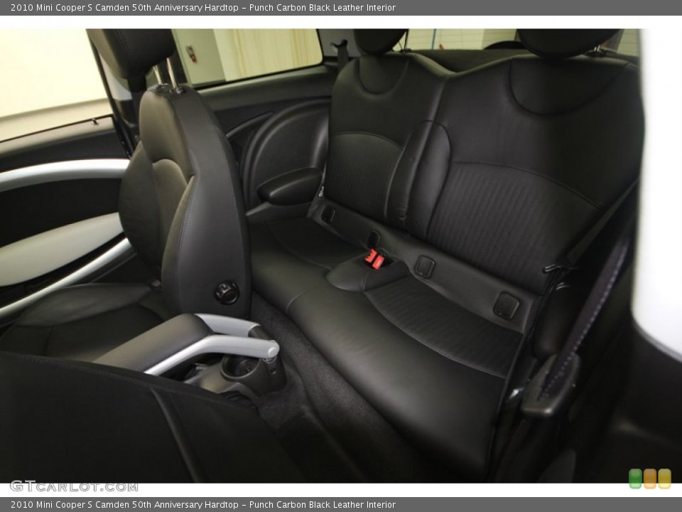 Punch Carbon Black Leather Interior Rear Seat for the 2010 Mini Cooper S Camden 50th Anniversary Hardtop #74426867