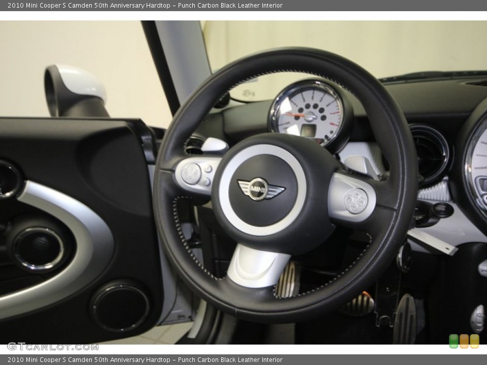 Punch Carbon Black Leather Interior Steering Wheel for the 2010 Mini Cooper S Camden 50th Anniversary Hardtop #74427013