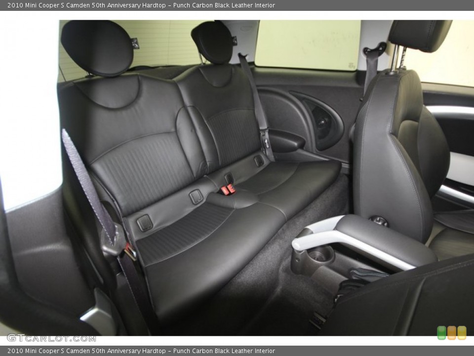 Punch Carbon Black Leather Interior Rear Seat for the 2010 Mini Cooper S Camden 50th Anniversary Hardtop #74427046