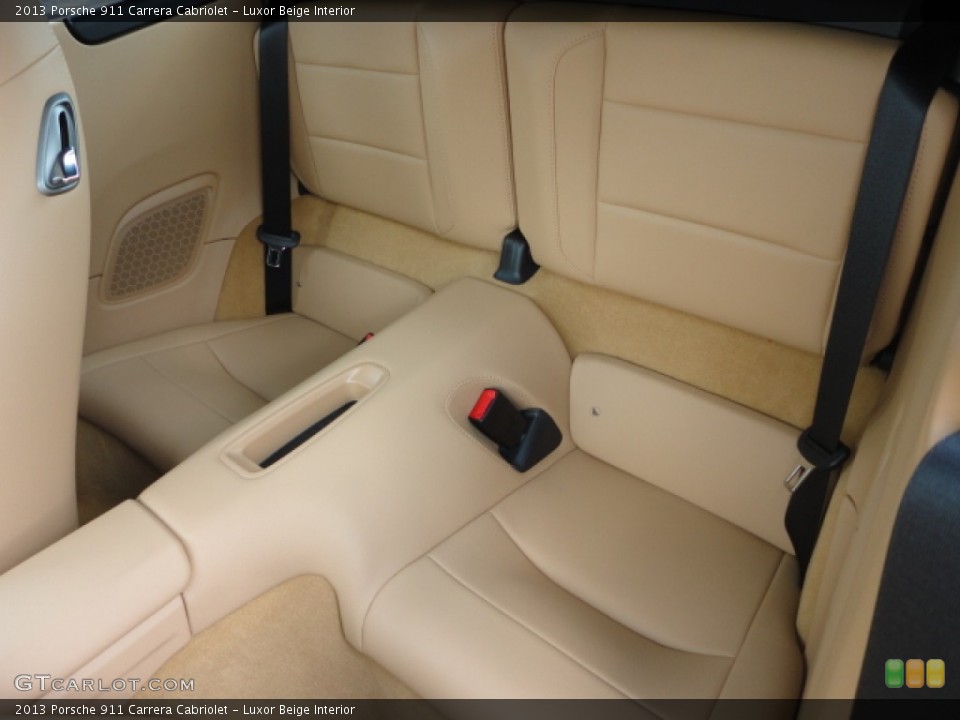 Luxor Beige Interior Rear Seat for the 2013 Porsche 911 Carrera Cabriolet #74427088
