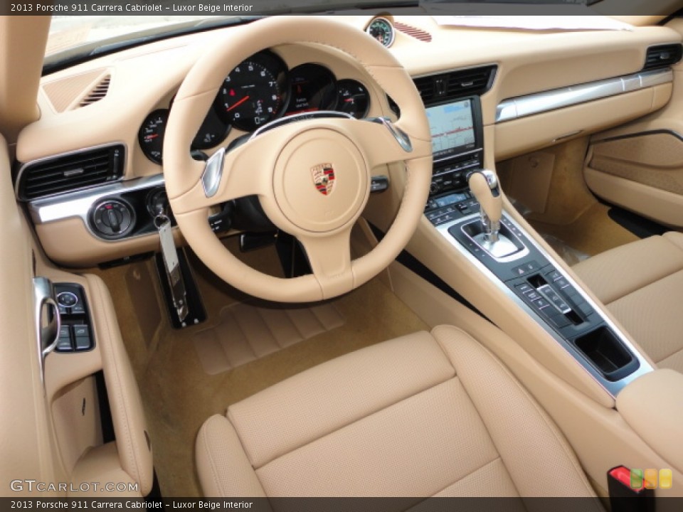 Luxor Beige Interior Prime Interior for the 2013 Porsche 911 Carrera Cabriolet #74427102