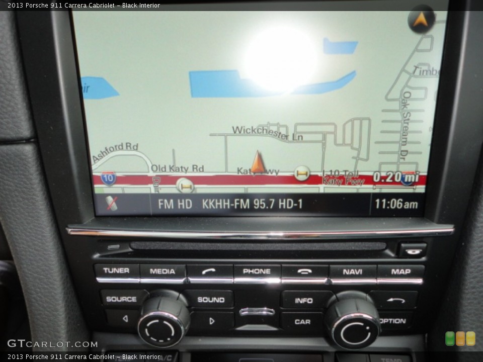 Black Interior Navigation for the 2013 Porsche 911 Carrera Cabriolet #74427262