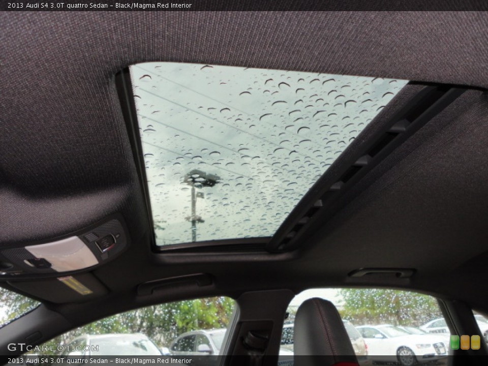 Black/Magma Red Interior Sunroof for the 2013 Audi S4 3.0T quattro Sedan #74429605