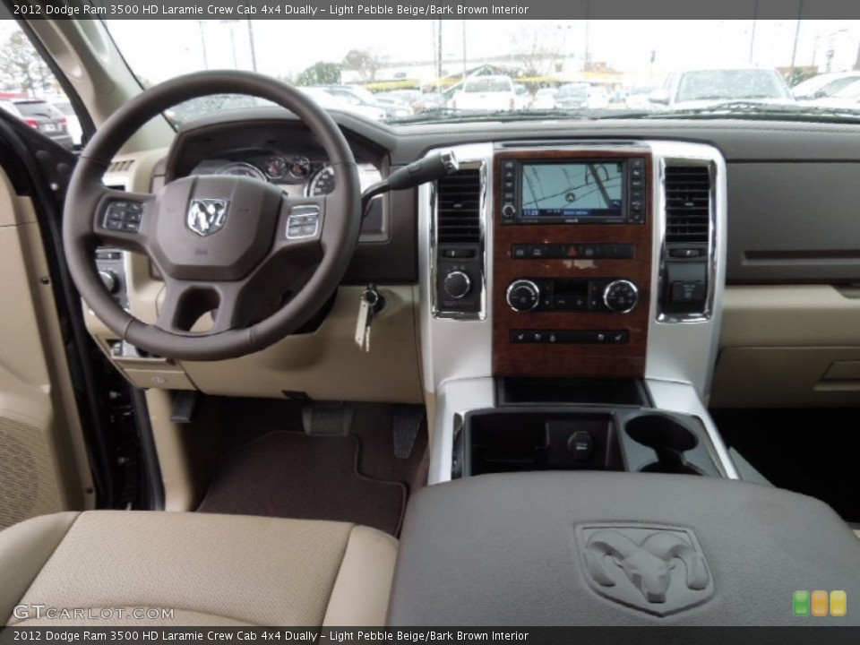 Light Pebble Beige/Bark Brown Interior Dashboard for the 2012 Dodge Ram 3500 HD Laramie Crew Cab 4x4 Dually #74430685