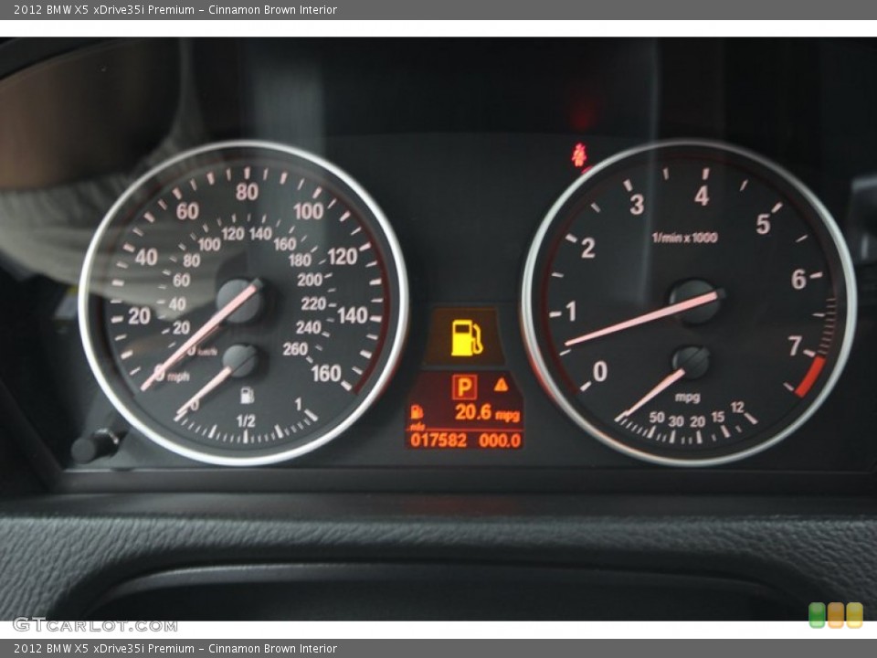 Cinnamon Brown Interior Gauges for the 2012 BMW X5 xDrive35i Premium #74432149