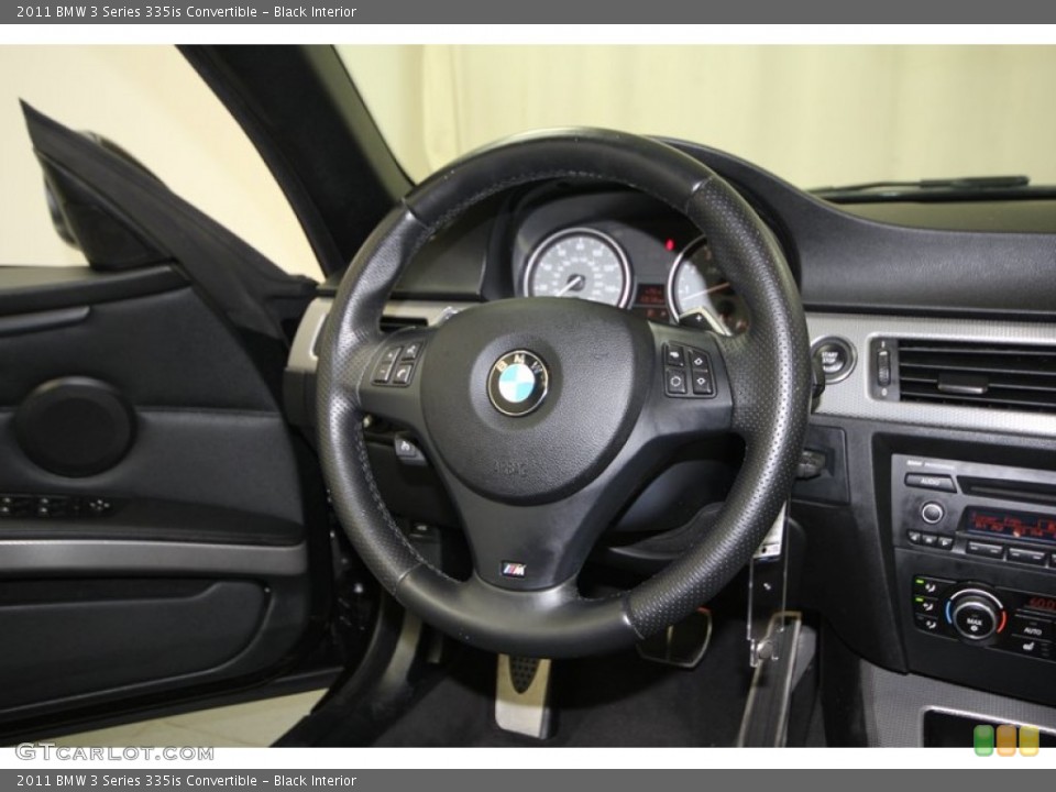 Black Interior Steering Wheel for the 2011 BMW 3 Series 335is Convertible #74432914