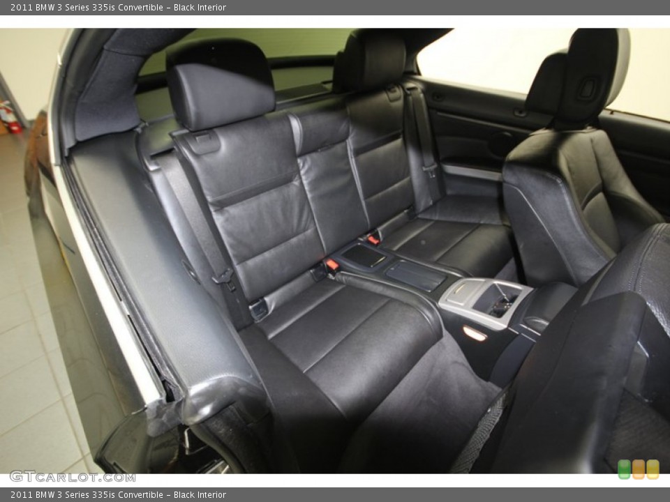 Black Interior Rear Seat for the 2011 BMW 3 Series 335is Convertible #74432923