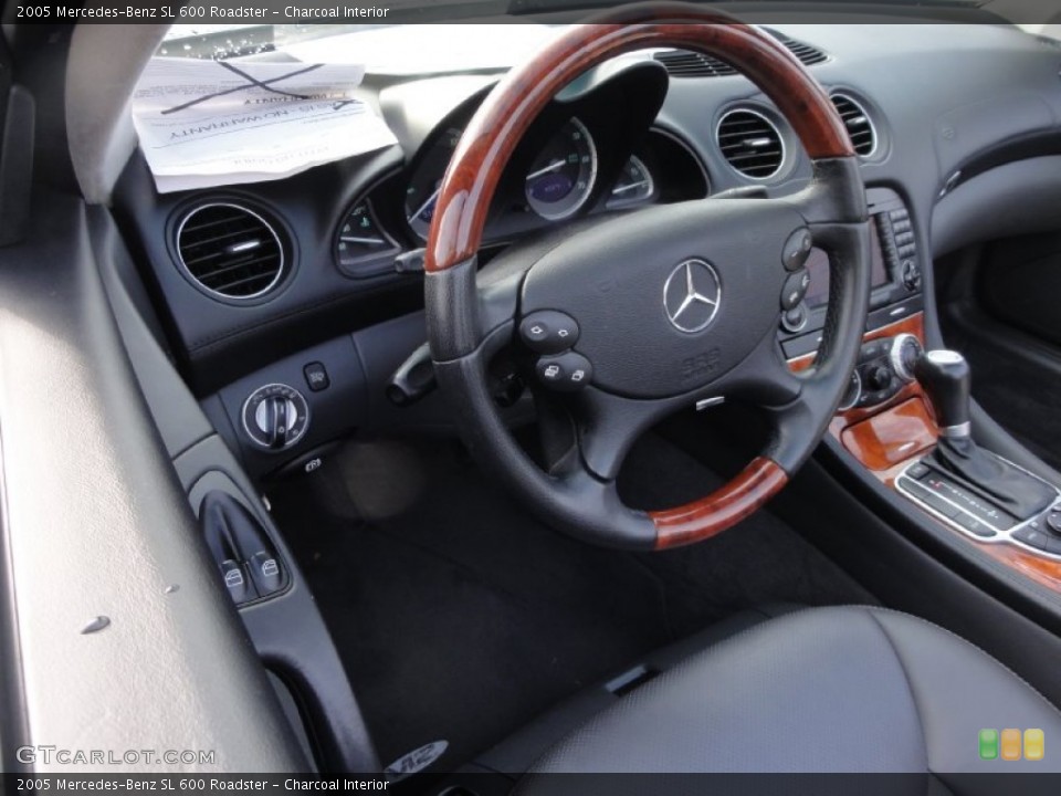 Charcoal Interior Steering Wheel for the 2005 Mercedes-Benz SL 600 Roadster #74436557