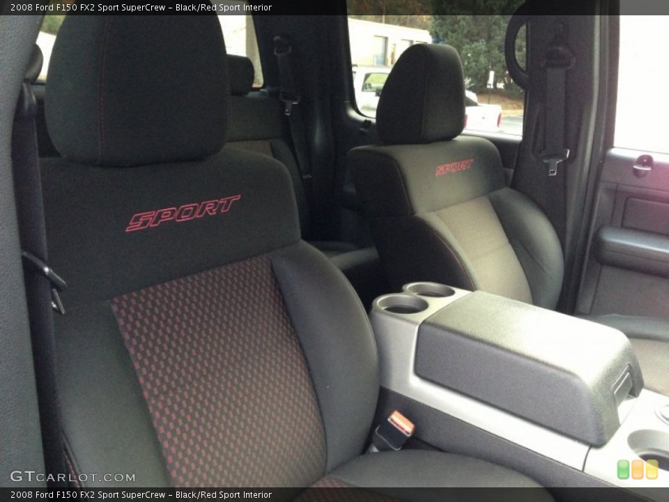 Black/Red Sport Interior Front Seat for the 2008 Ford F150 FX2 Sport SuperCrew #74437705