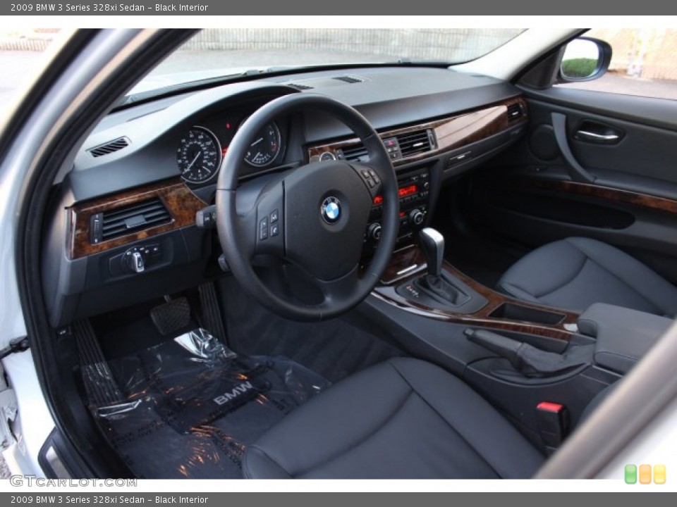 Black Interior Prime Interior for the 2009 BMW 3 Series 328xi Sedan #74438212