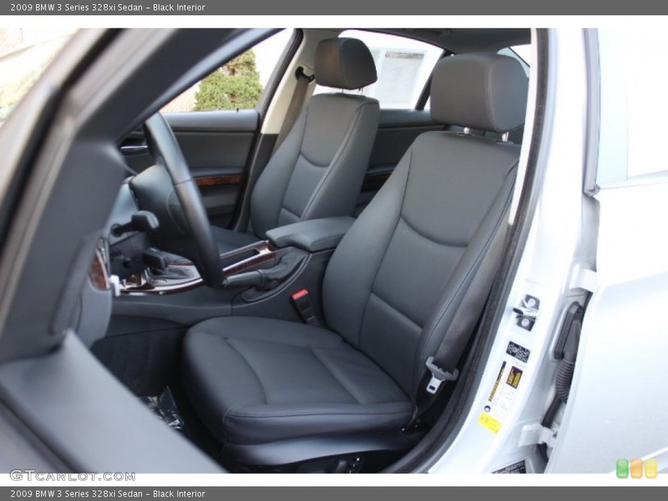 Black Interior Front Seat for the 2009 BMW 3 Series 328xi Sedan #74438247