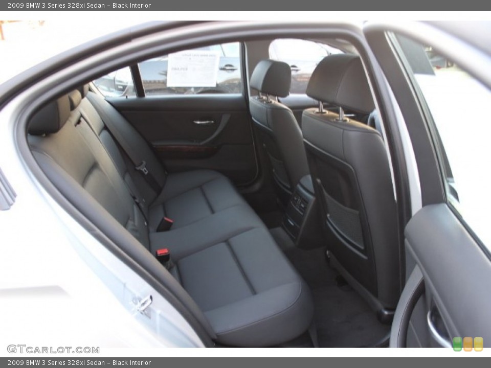 Black Interior Rear Seat for the 2009 BMW 3 Series 328xi Sedan #74438414