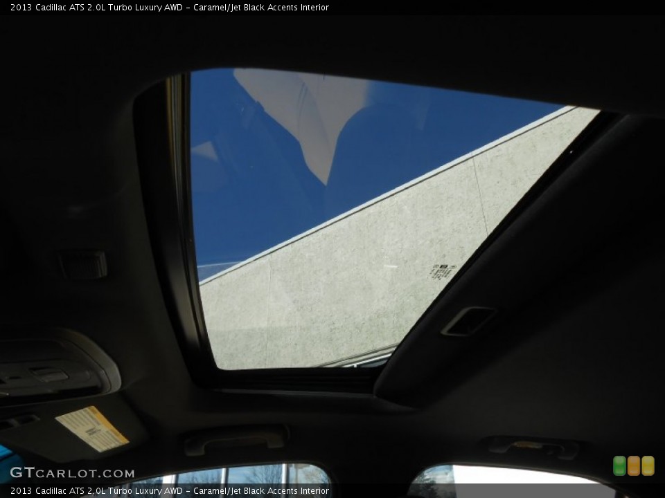 Caramel/Jet Black Accents Interior Sunroof for the 2013 Cadillac ATS 2.0L Turbo Luxury AWD #74438912