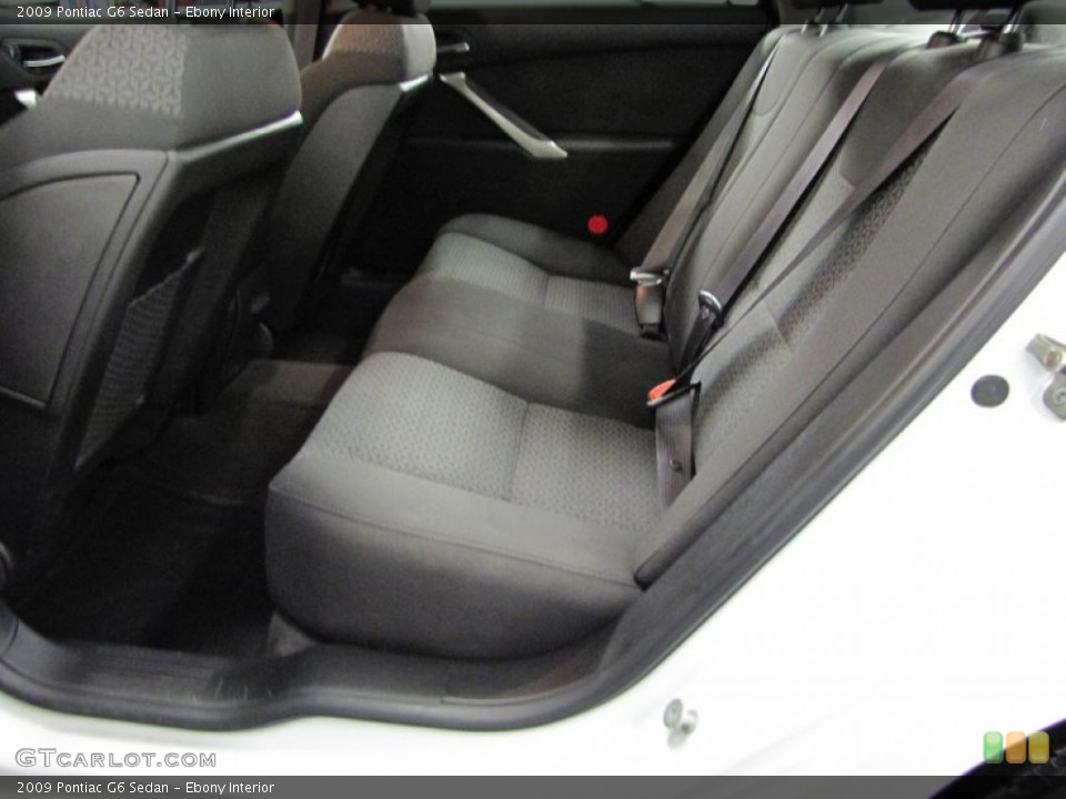 Ebony Interior Rear Seat for the 2009 Pontiac G6 Sedan #74439811