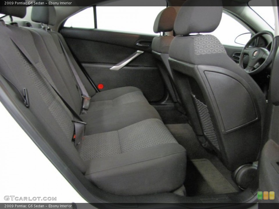 Ebony Interior Rear Seat for the 2009 Pontiac G6 Sedan #74439834