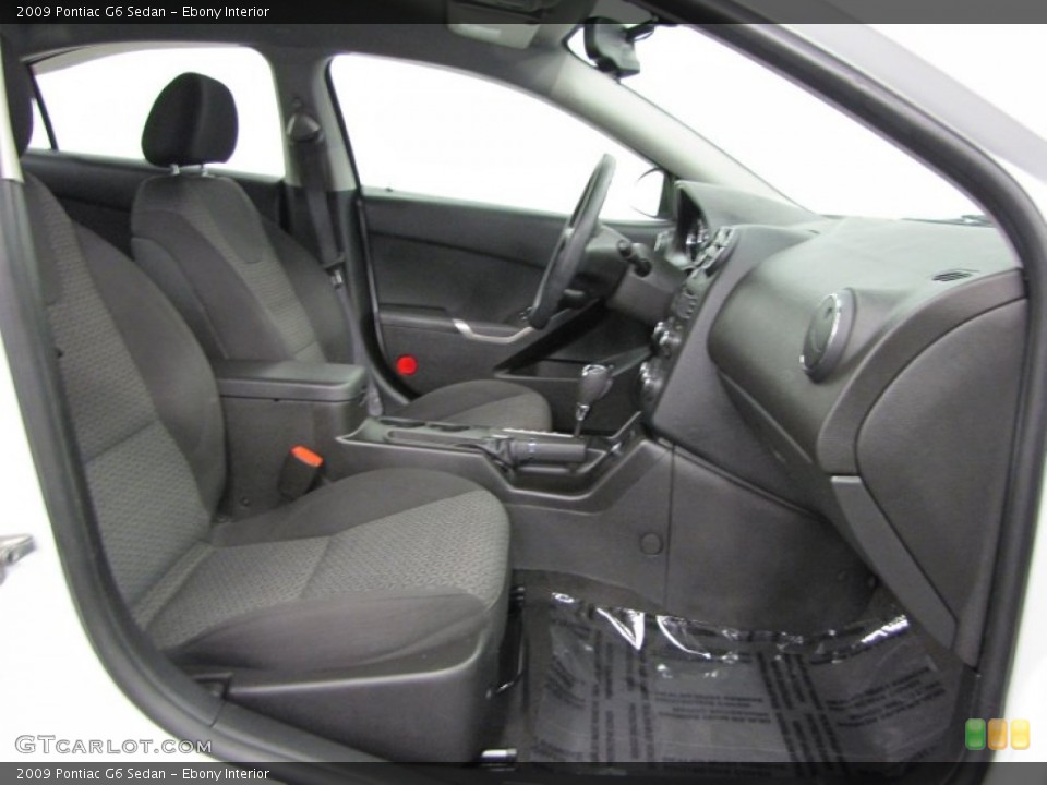 Ebony Interior Front Seat for the 2009 Pontiac G6 Sedan #74439860