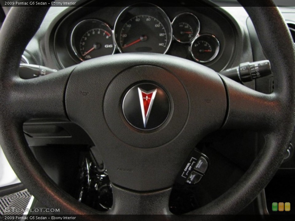 Ebony Interior Steering Wheel for the 2009 Pontiac G6 Sedan #74439997