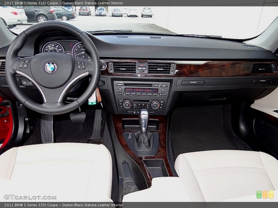 Oyster/Black Dakota Leather Interior Dashboard for the 2011 BMW 3 Series 335i Coupe #74440040