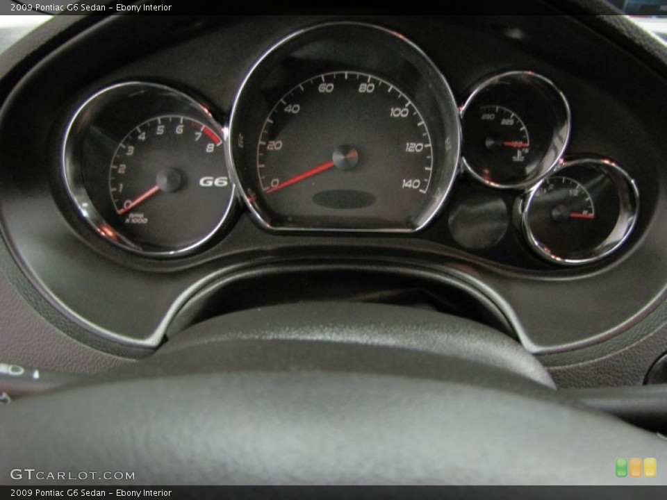 Ebony Interior Gauges for the 2009 Pontiac G6 Sedan #74440098