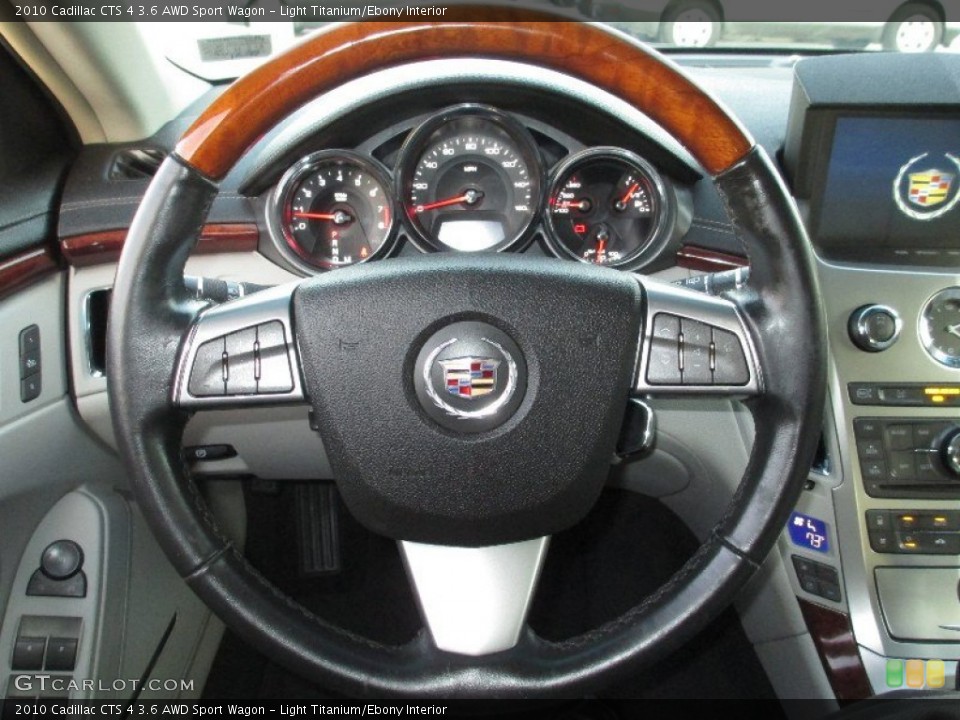 Light Titanium/Ebony Interior Steering Wheel for the 2010 Cadillac CTS 4 3.6 AWD Sport Wagon #74443018