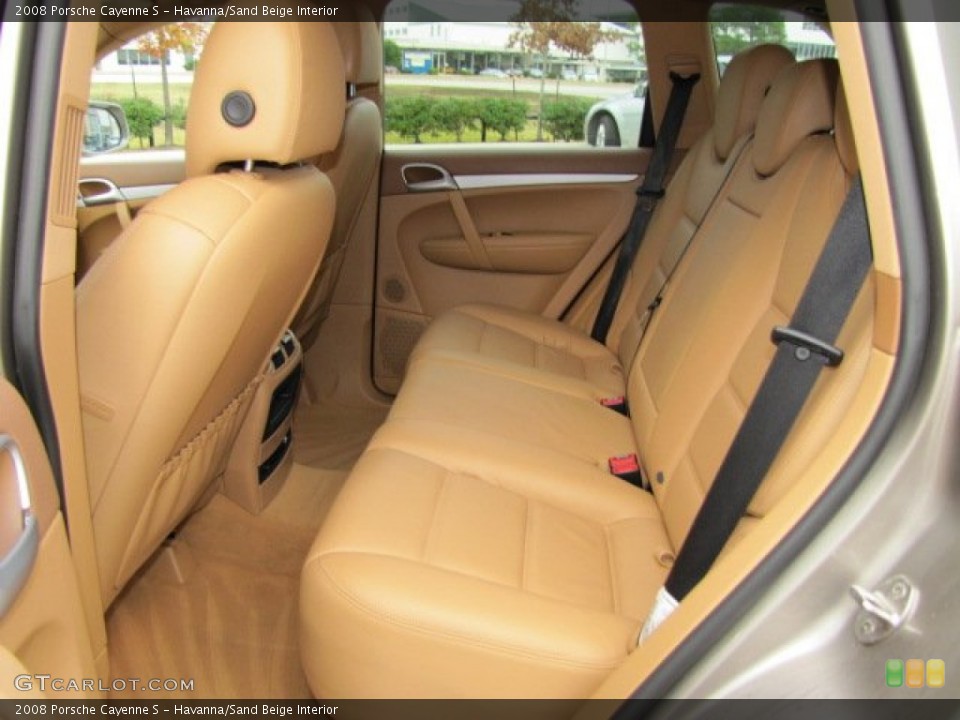 Havanna/Sand Beige Interior Rear Seat for the 2008 Porsche Cayenne S #74443391