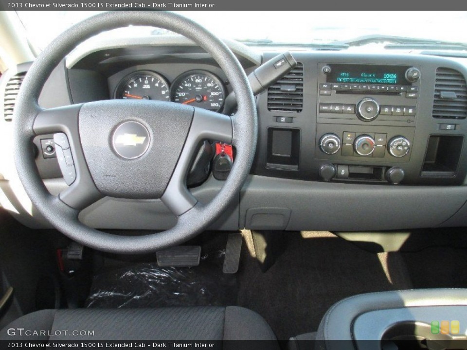 Dark Titanium Interior Dashboard for the 2013 Chevrolet Silverado 1500 LS Extended Cab #74443514
