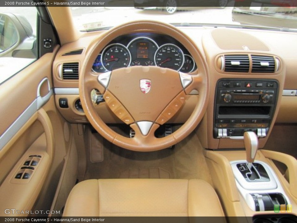 Havanna/Sand Beige Interior Steering Wheel for the 2008 Porsche Cayenne S #74443554