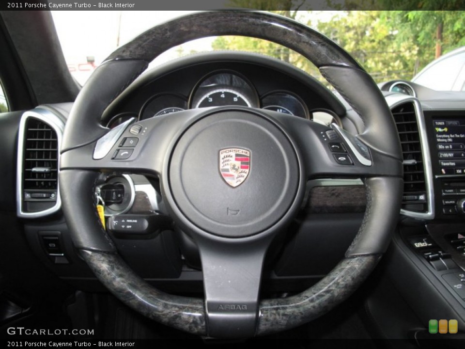 Black Interior Steering Wheel for the 2011 Porsche Cayenne Turbo #74443676