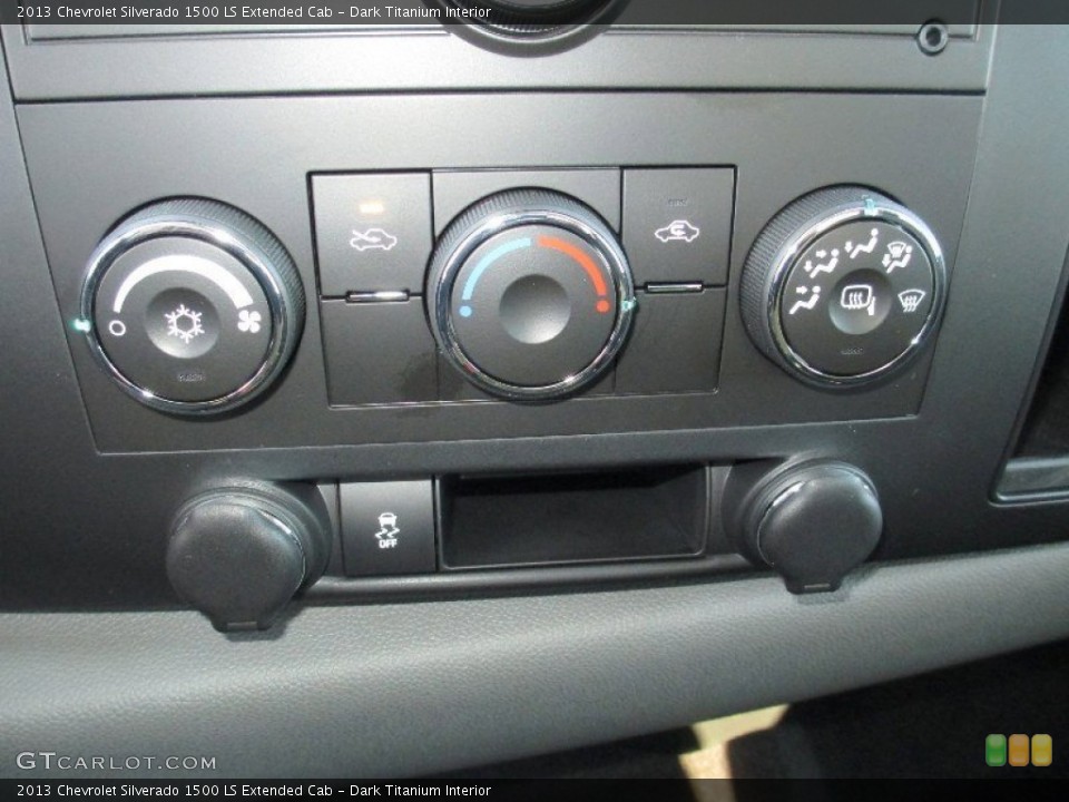 Dark Titanium Interior Controls for the 2013 Chevrolet Silverado 1500 LS Extended Cab #74443925