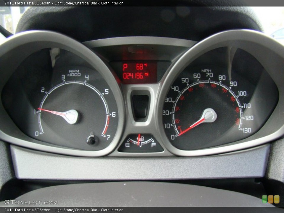 Light Stone/Charcoal Black Cloth Interior Gauges for the 2011 Ford Fiesta SE Sedan #74445066