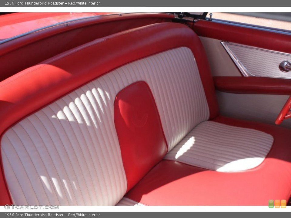 Red/White Interior Rear Seat for the 1956 Ford Thunderbird Roadster #74448563