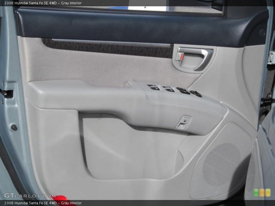 Gray Interior Door Panel for the 2008 Hyundai Santa Fe SE 4WD #74448615