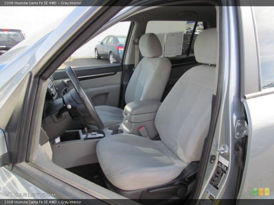 Gray Interior Front Seat for the 2008 Hyundai Santa Fe SE 4WD #74448650