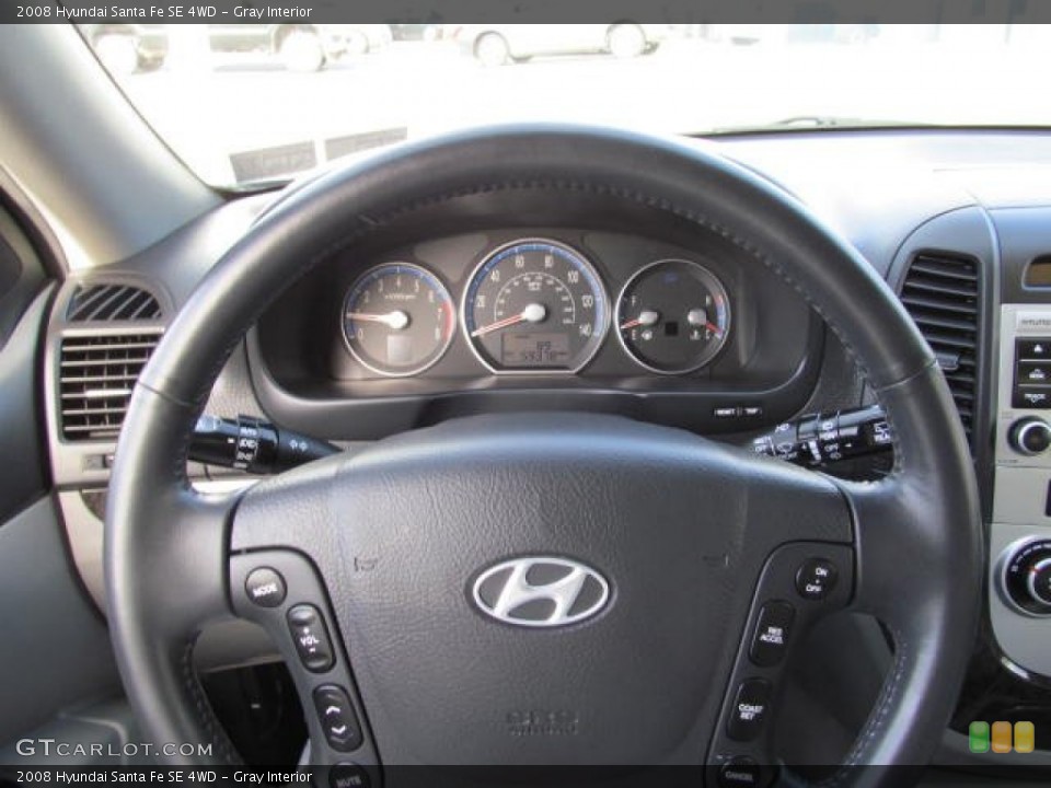 Gray Interior Steering Wheel for the 2008 Hyundai Santa Fe SE 4WD #74448775