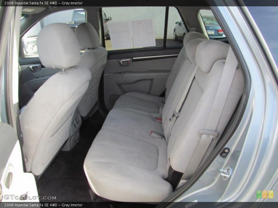 Gray Interior Rear Seat for the 2008 Hyundai Santa Fe SE 4WD #74448794