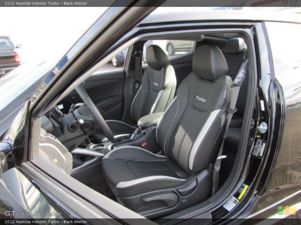 Black Interior Front Seat for the 2013 Hyundai Veloster Turbo #74450142
