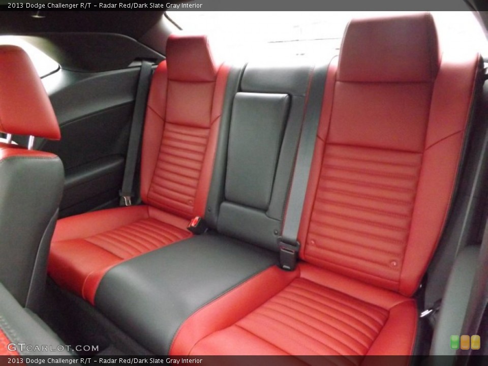 Radar Red/Dark Slate Gray Interior Rear Seat for the 2013 Dodge Challenger R/T #74454803