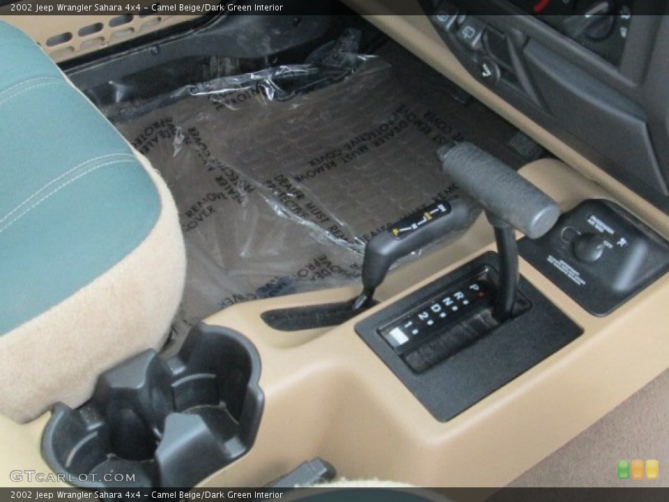Camel Beige/Dark Green Interior Transmission for the 2002 Jeep Wrangler Sahara 4x4 #74454951